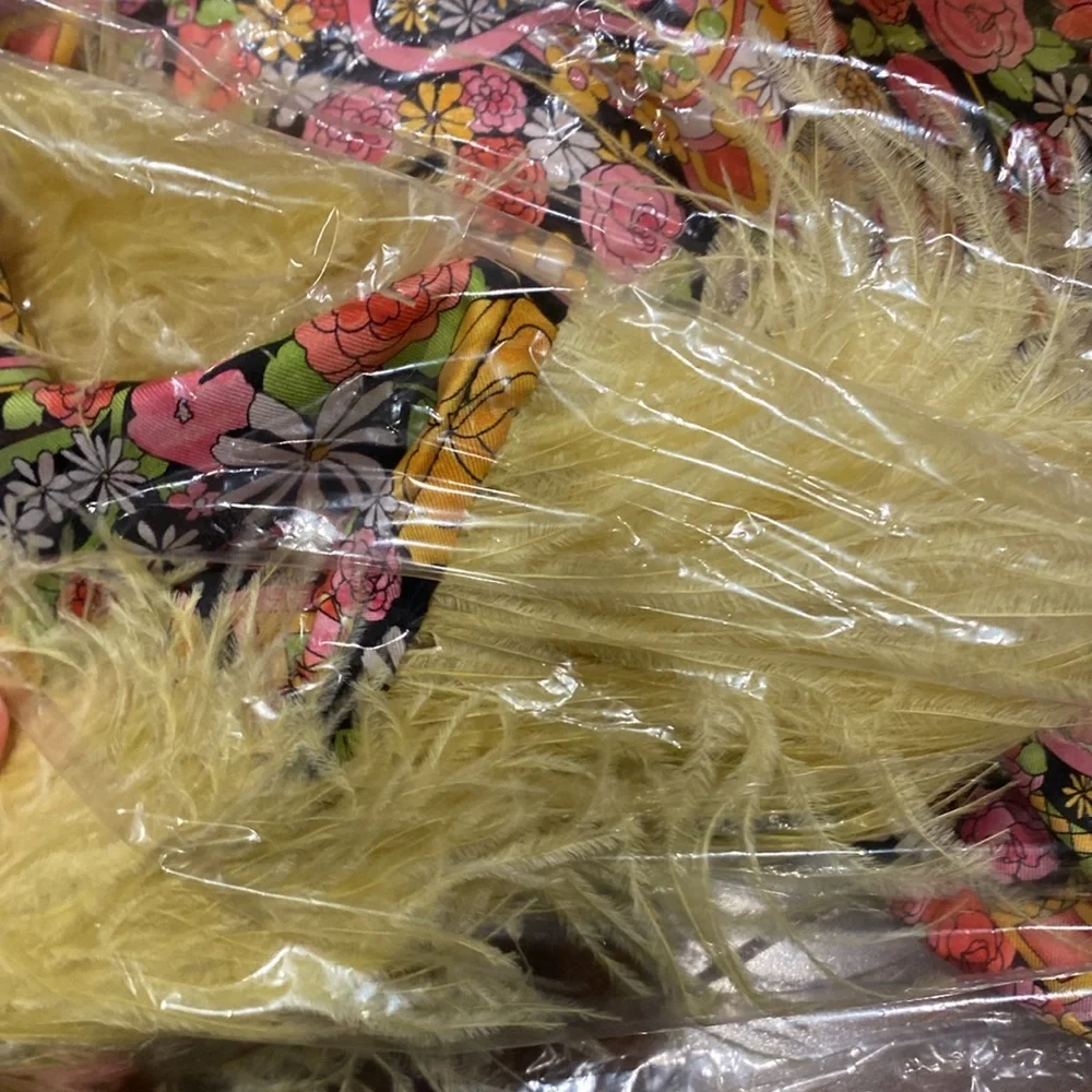 LA DoubleJ / Silk Feather swing a line mini Dress small S - Picture 4 of 5